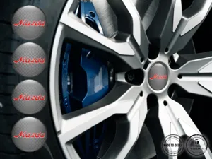 Mazda Pegatina en Aros Edición Etiquetas Cúpula Alta Calidad
